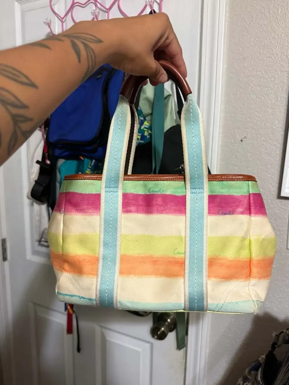 Coach Y2K Water Color Hampton 10067 tote canvas hand/shoulder bag